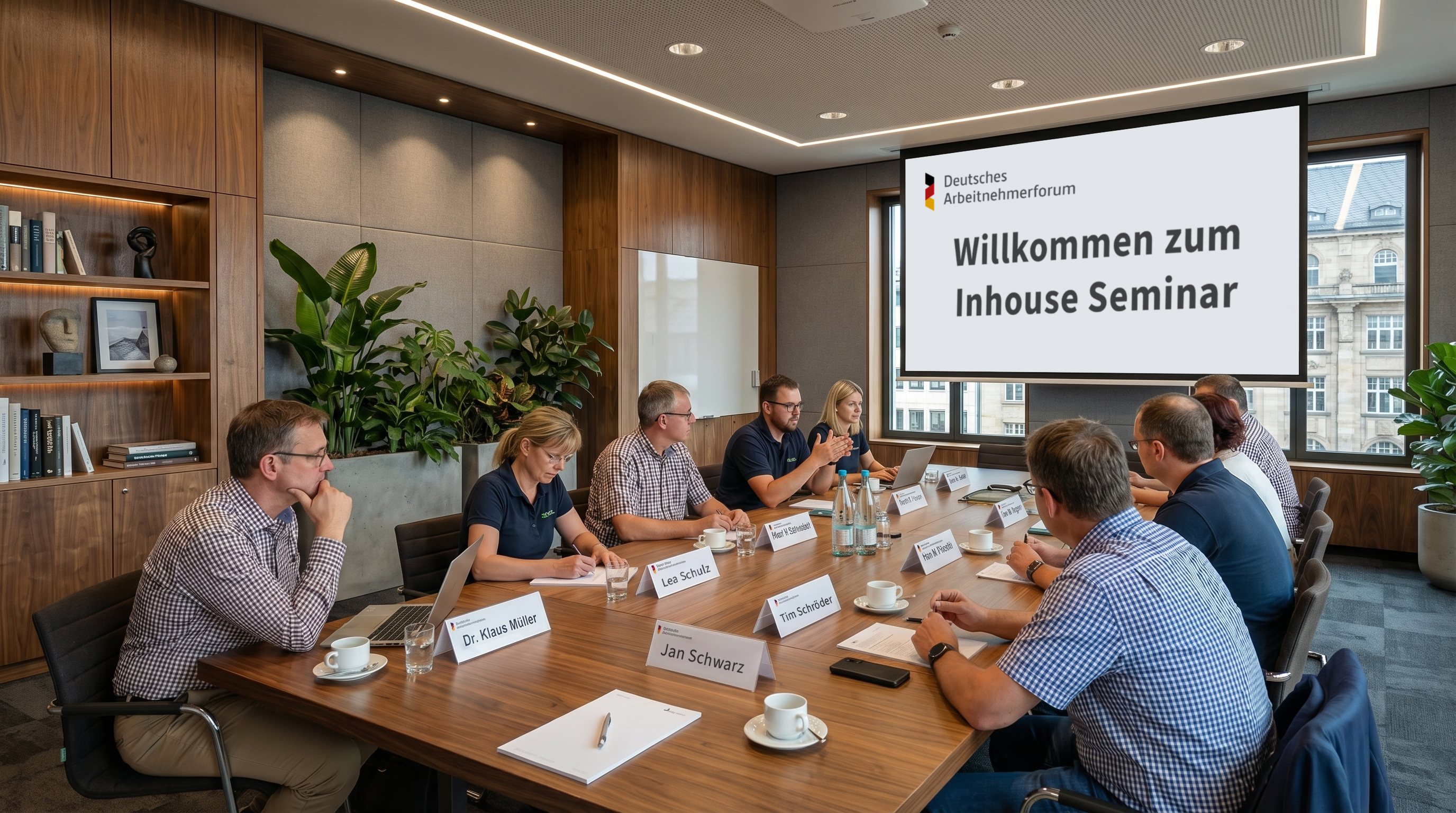 Gremium im Inhouse-Seminar am Konferenztisch