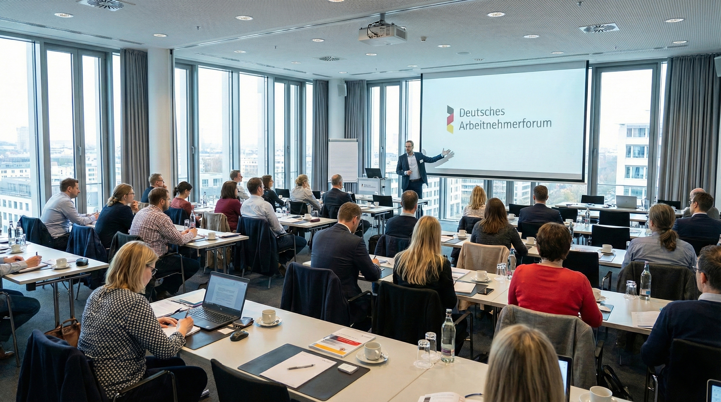 Seminarraum mit Teilnehmern und Referent